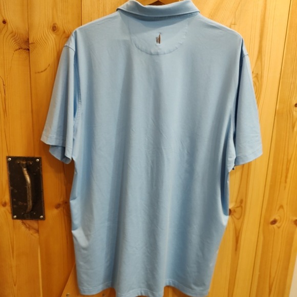 JOHNNIE O Feather Weight Golf Polo Shirt Sz XL Malibu Blue Birdie Embroidered - Picture 3 of 7